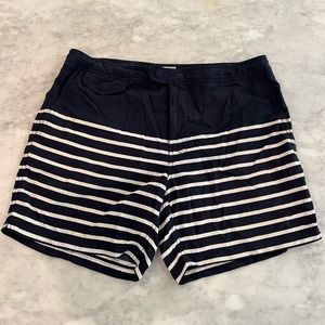 J.Crew Mens Striped Navy Swim Trunks size 34
